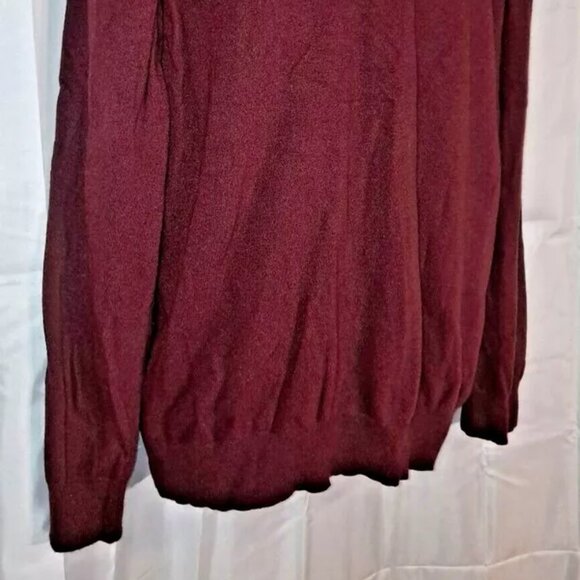 FILIPPO RIBERTI 1/4 Zip Sweater Men's XL Maroon/Red Italian Merino Wool/Cashmere - Picture 3 of 11